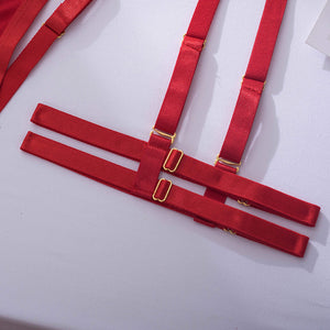 SIGNATURE 5-PIECE JEWEL GARTER SET in RED